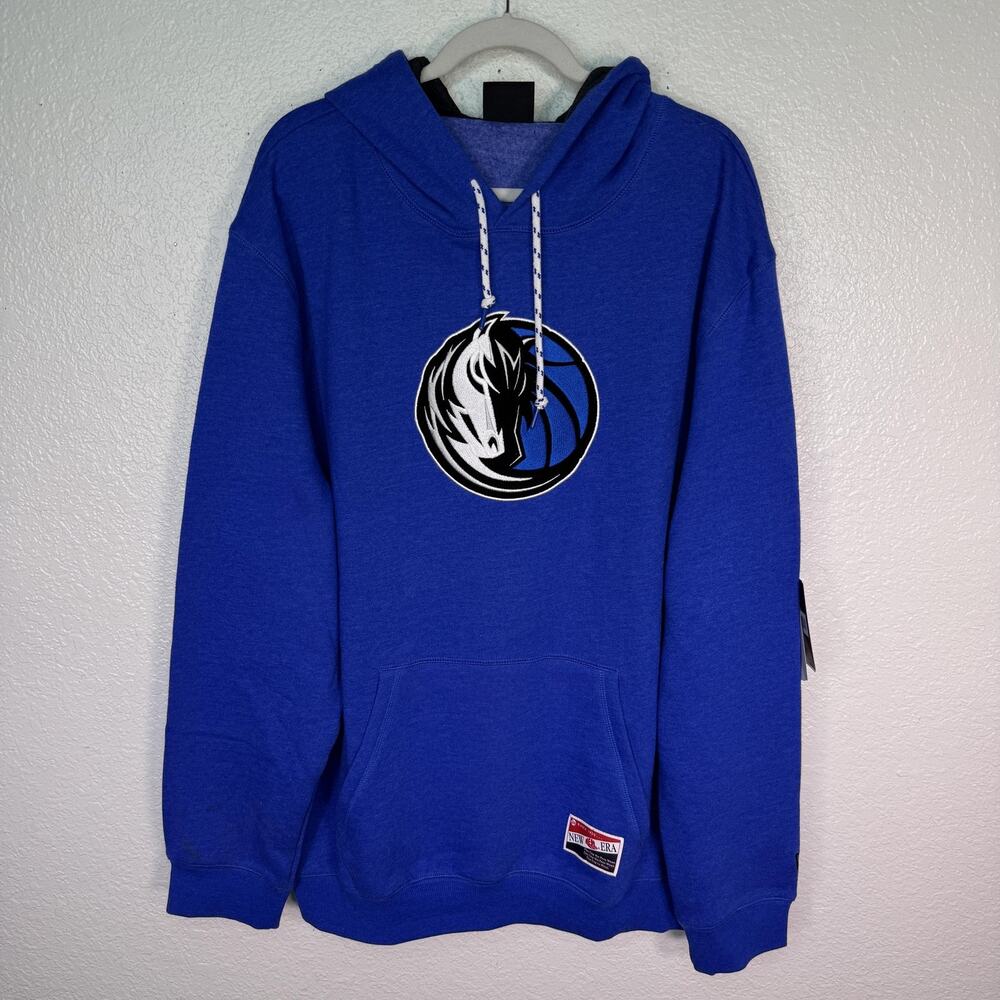 Dallas Mavericks Hoodie Mens 2XL NBA Basketball Sweatshirt New Era Blue NEW XXL